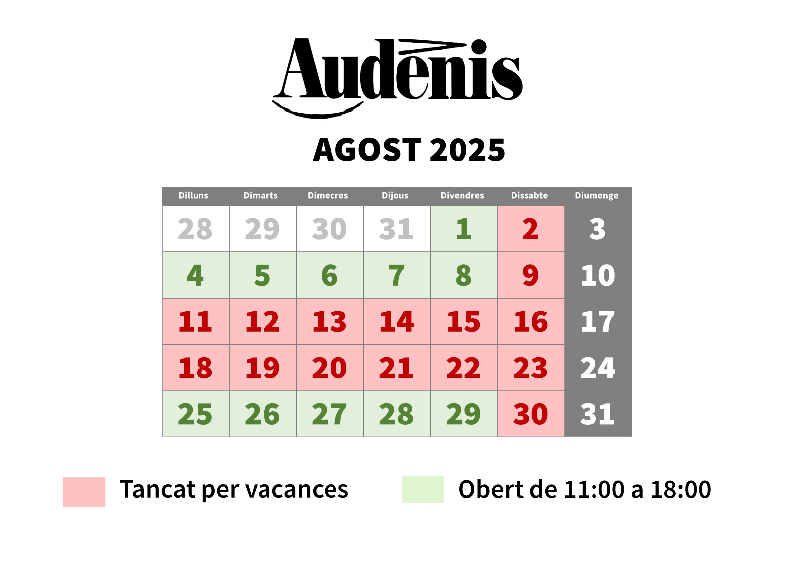 Vacances 2025